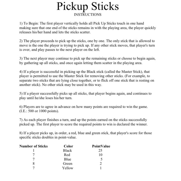PICK-UP sticks (wooden) - Picture 2 of 2